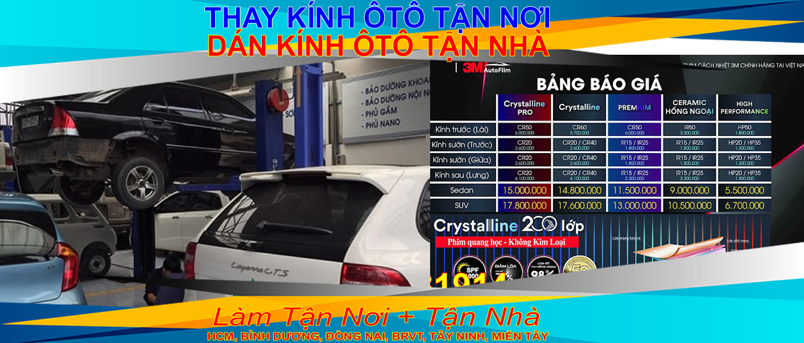 thay kính lái chắn gió ô tô sg hcm