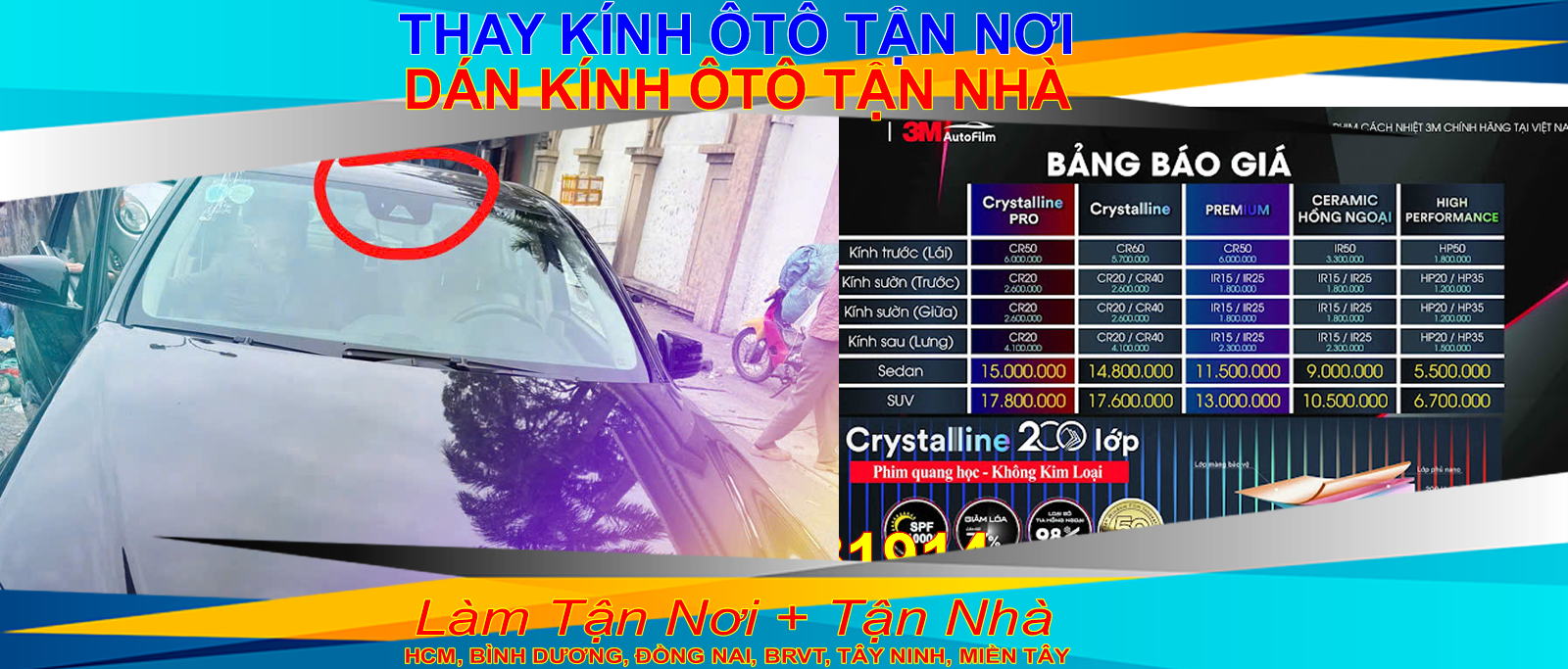 thay kính lái chắn gió ô tô sg hcm