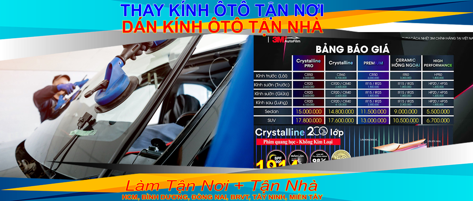 thay kính lái chắn gió ô tô sg hcm