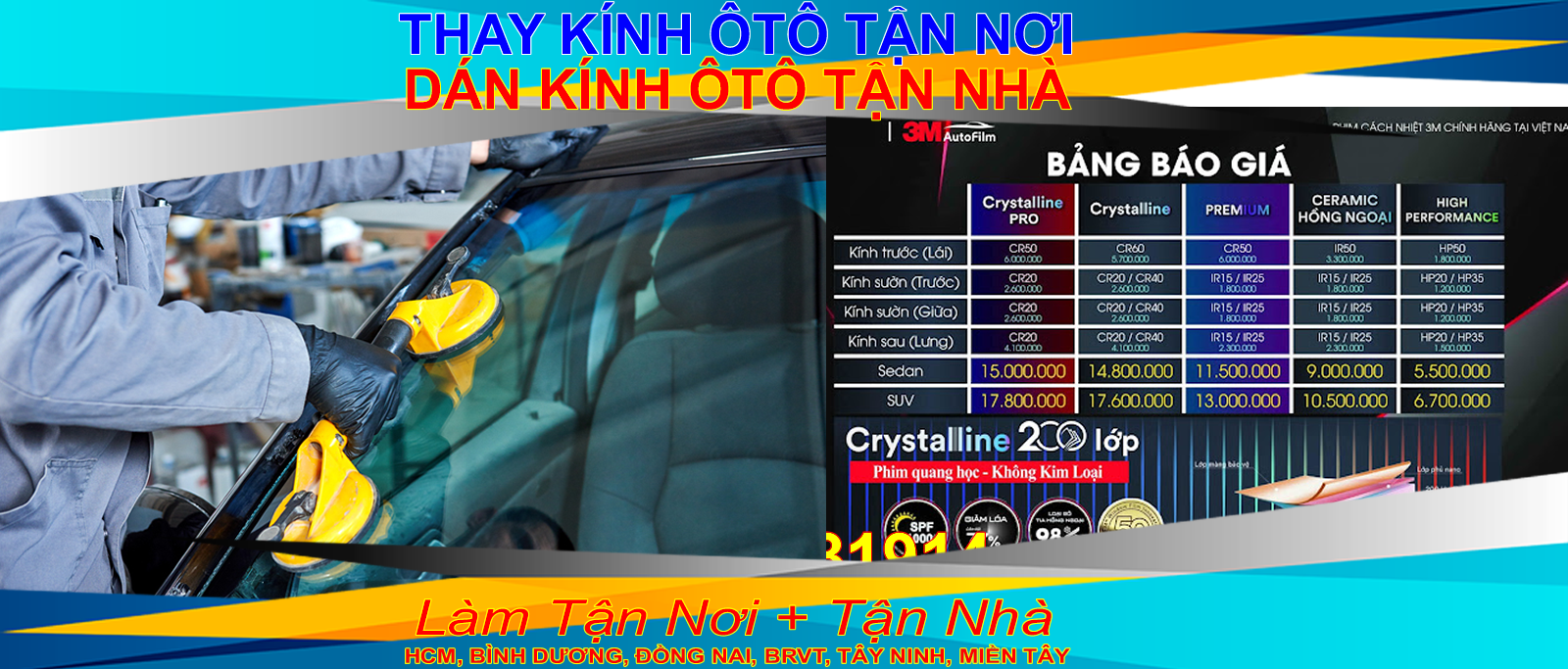 thay kính lái chắn gió ô tô sg hcm