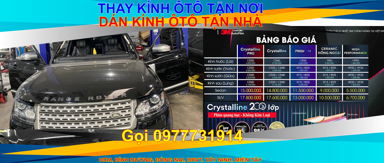 thay kính lái chắn gió ô tô sg hcm